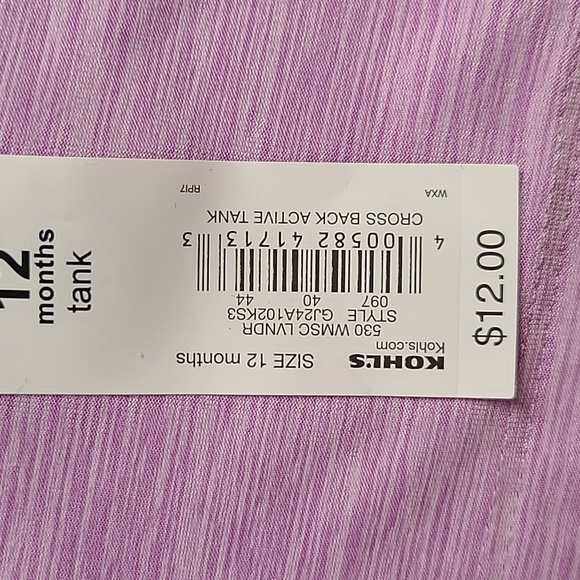 OKIE DOKIE AND JUMPING BEANS GIRLS BUNDLE OF 3 SHIRTS/TANKS SIZE 12 MONTHS - Picture 13 of 14